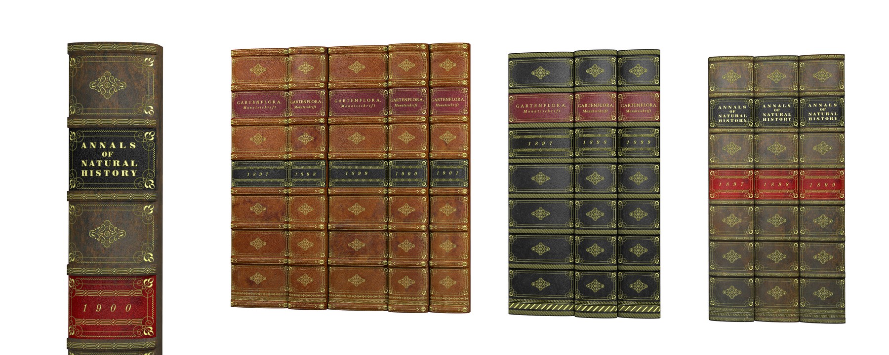 Skórzany zdobiony front atrapa książki