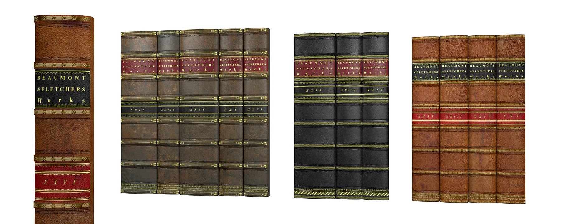 Tłoczone segregatory grzbiety książek