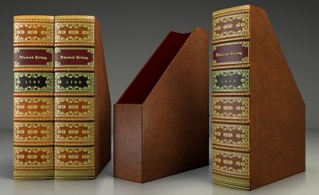 Skórzane pudło segregator